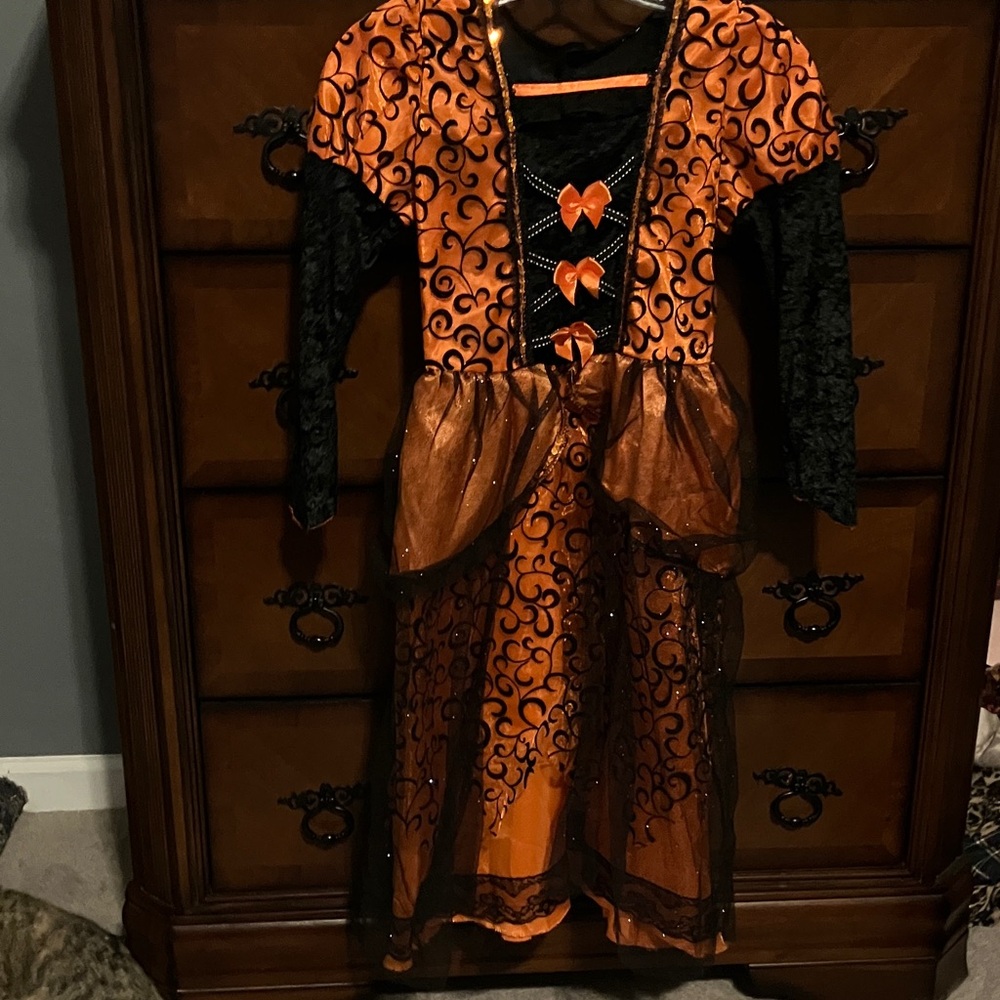 Orange and Black Halloween Dress